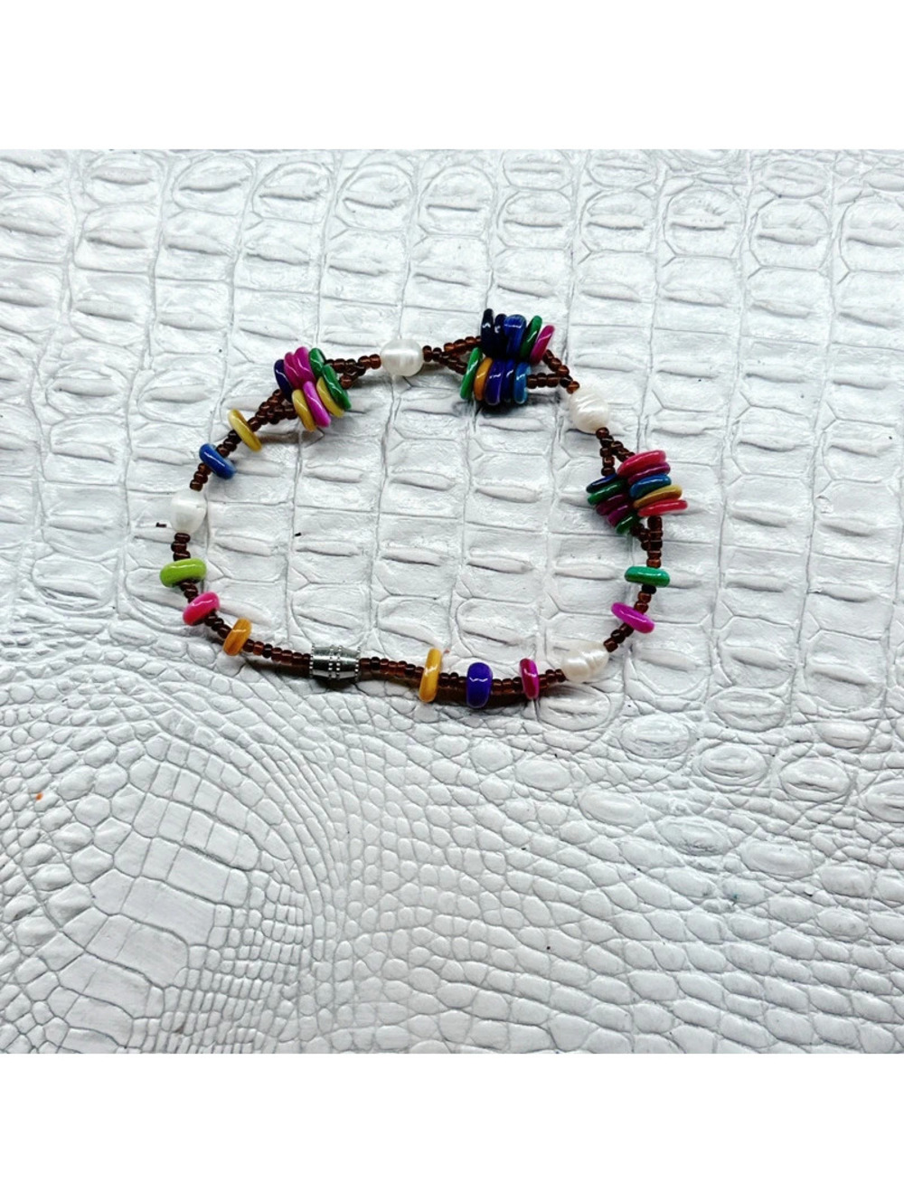 547mc. Boho Faux Pearl Bracelet